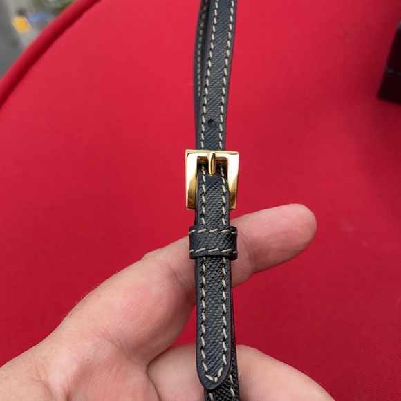 ⛔️SOLD⛔️ PRADA Black Wristlet with Gold accents. - Picture 9 of 16